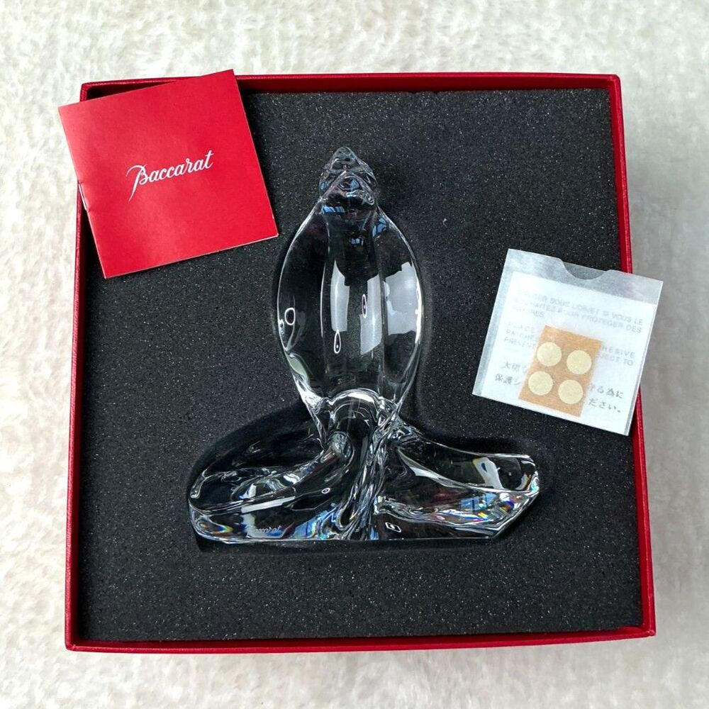 Baccarat Large Crystal Zodiac Snake Cobra 6" - Year of the Snake w/ Box